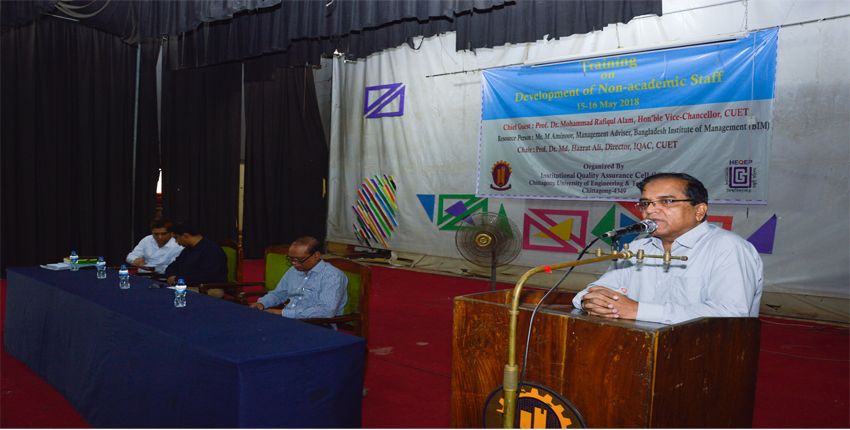 Training on Development of Non-Academic Staff held at CUET.