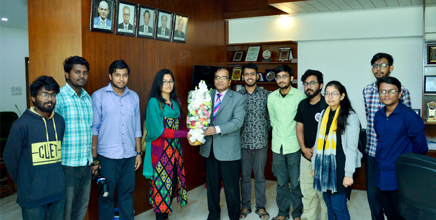 Photographic Society delegates met with Honorable VC at CUET.