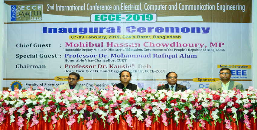 ÔÔ 2nd International Conference on Electrical, Computer and Communication Engineering (ECCE 2019)’’ started at Coxbazar.