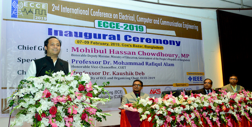 ÔÔ 2nd International Conference on Electrical, Computer and Communication Engineering (ECCE 2019)’’ started at Coxbazar.