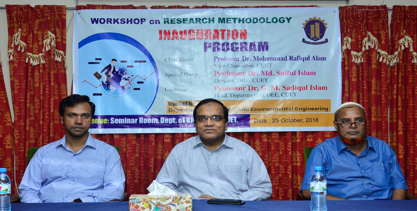 Workshop on Research Methodology by DEE department held at CUET.