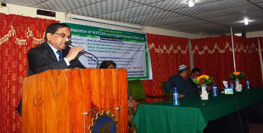 Workshop on Adaptation of WATSAN and Hygiene Issues held at CUET.