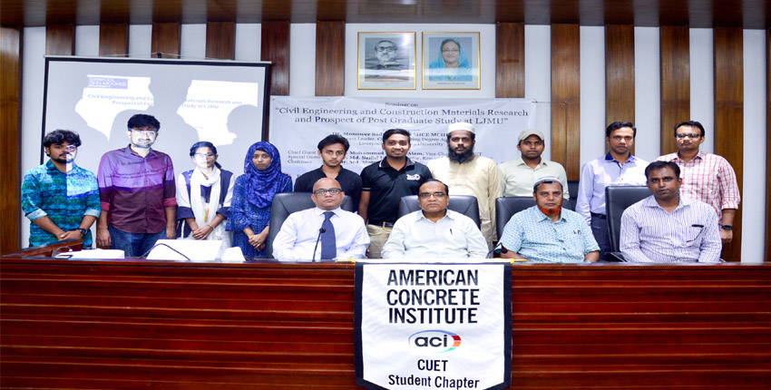 Seminar on construction materials research by CE department held at CUET.