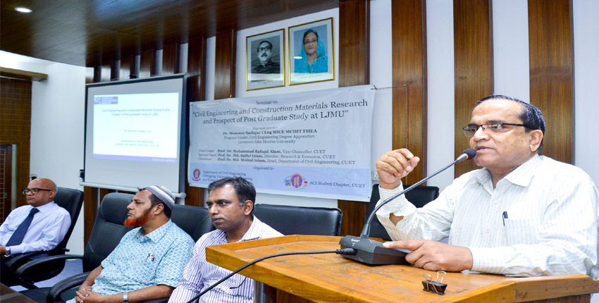 Seminar on construction materials research by CE department held at CUET.