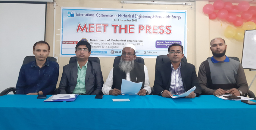 Press Conference on 5th ICMERE-2019 at CUET.