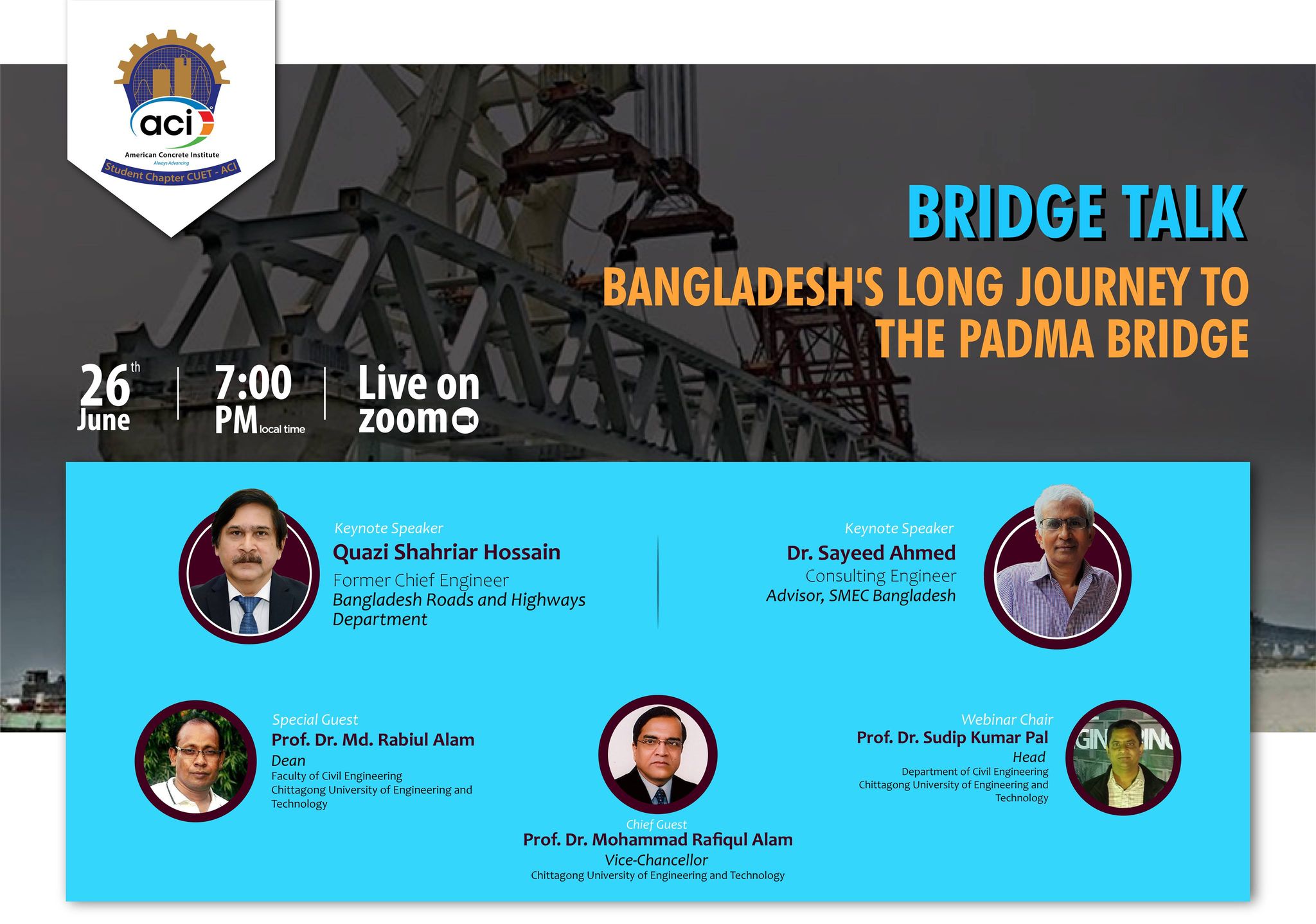 Webinar on Bridge Talk: Bangladesh's Long Journey to the Padma Bridge held at CUET.
